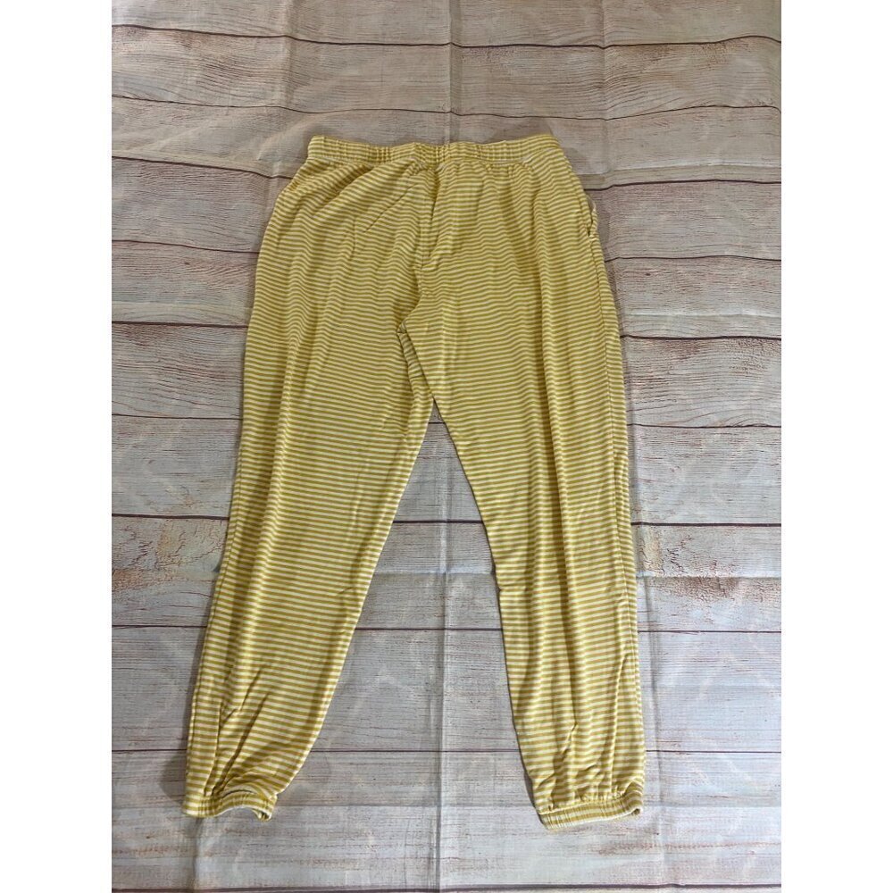 Loft Sleep Yellow And White Stripe Casual Sleep Leisure Pajama Bottoms - Medium - Picture 12 of 12